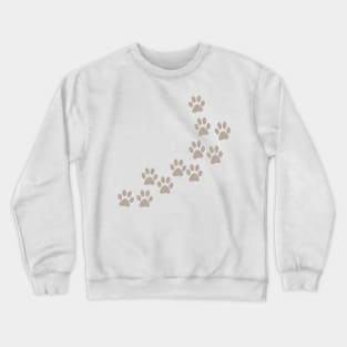 Footprints of my dog in kaki Crewneck Sweatshirt